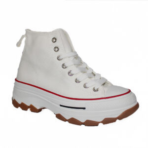 Zapatilla Blanca Estilo Converse Mujer T2301BL