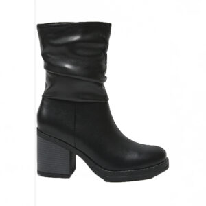 Botines Eco Cuero De Taco Negra Mujer DA26322-12NG