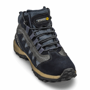 Zapatilla Botín Impermeable 100% Cuero Dermax Trekking Azul Acero Hombre D920AC