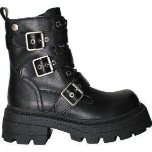 Botines Negro de Plataforma con Hebillas Mujer CM2411ANG