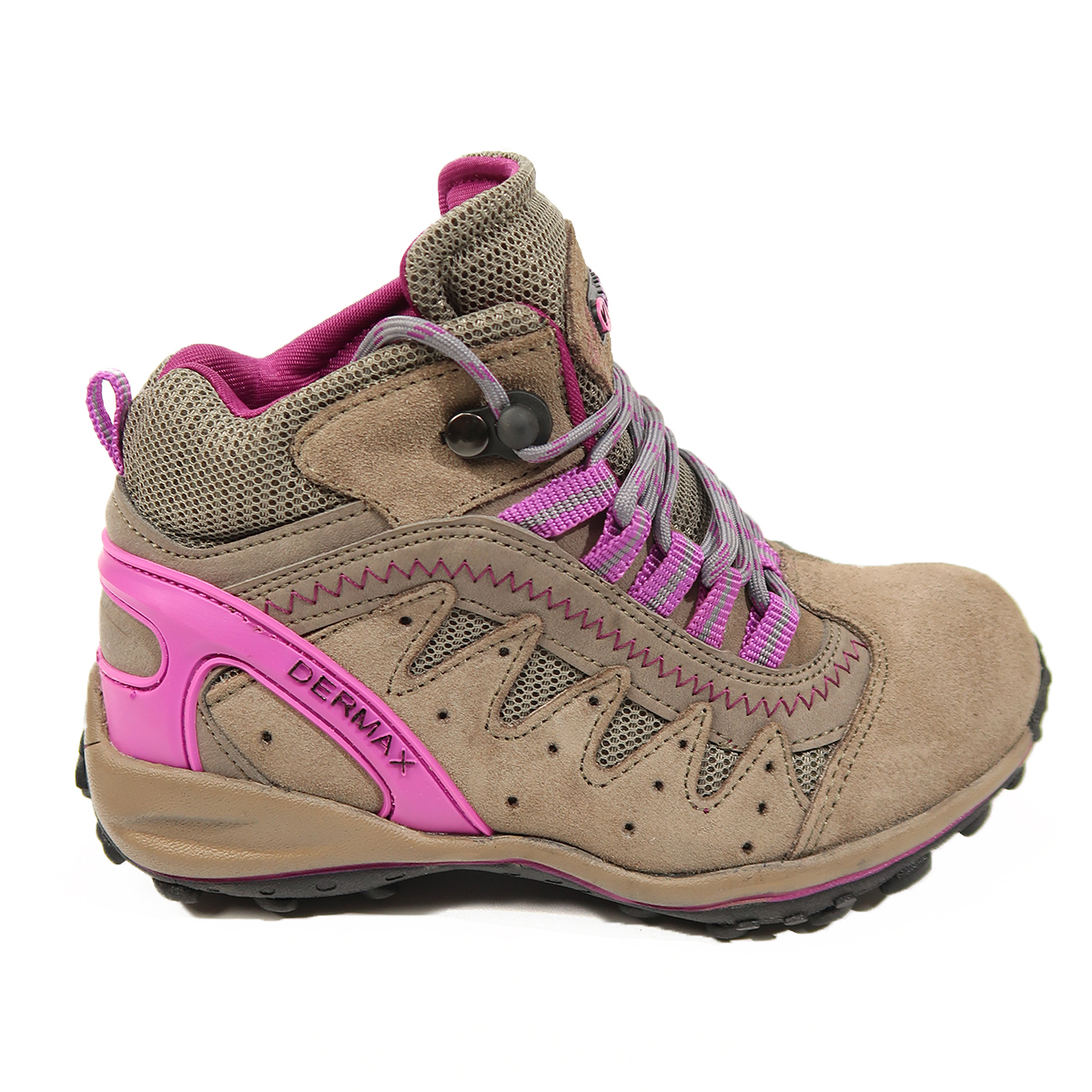 Zapatilla Botín Impermeable 100% Cuero Dermax Trekking Morado Mujer 921MO - Imagen 2