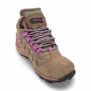 Zapatilla Botín Impermeable 100% Cuero Dermax Trekking Morado Mujer 921MO
