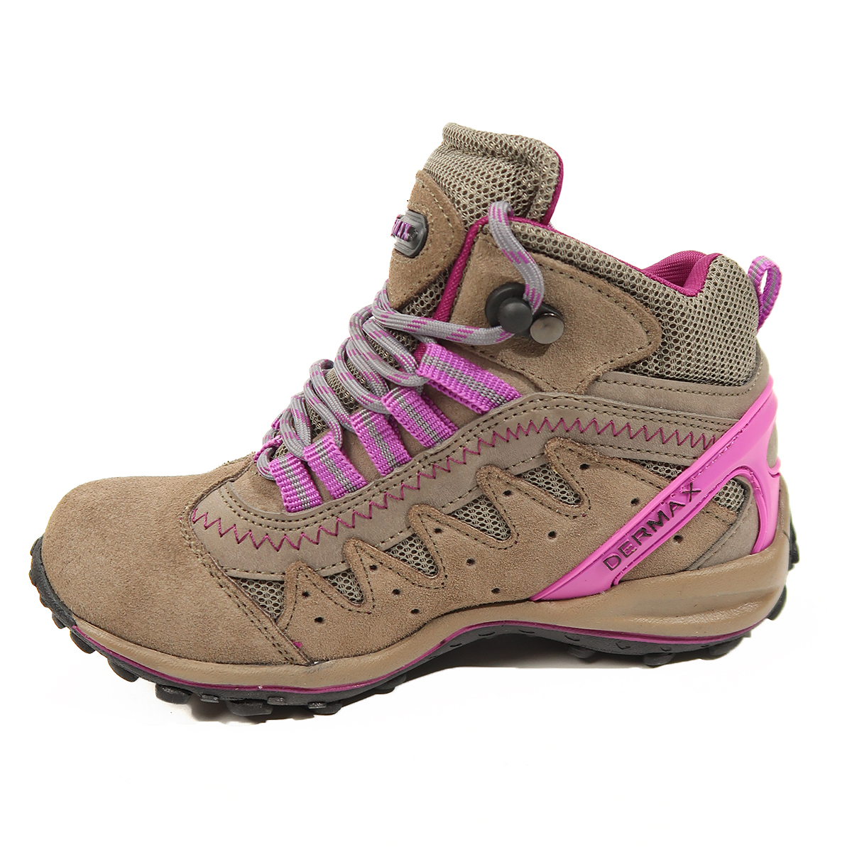 Zapatilla Botín Impermeable 100% Cuero Dermax Trekking Morado Mujer 921MO - Imagen 4