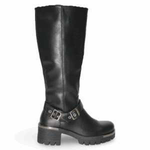 Botas Altas Eco Cuero con Aplique en Taco Mujer DA10017-27NG
