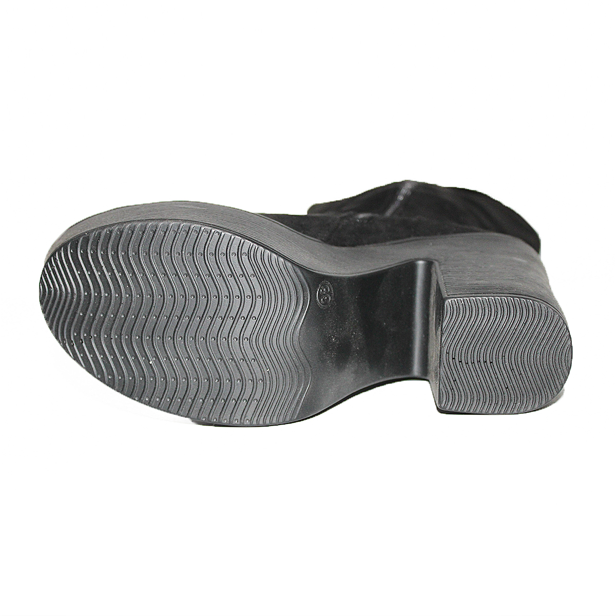 Botas en Gamuza Negra con Taco Medio y Plataforma 2203NG - Imagen 7