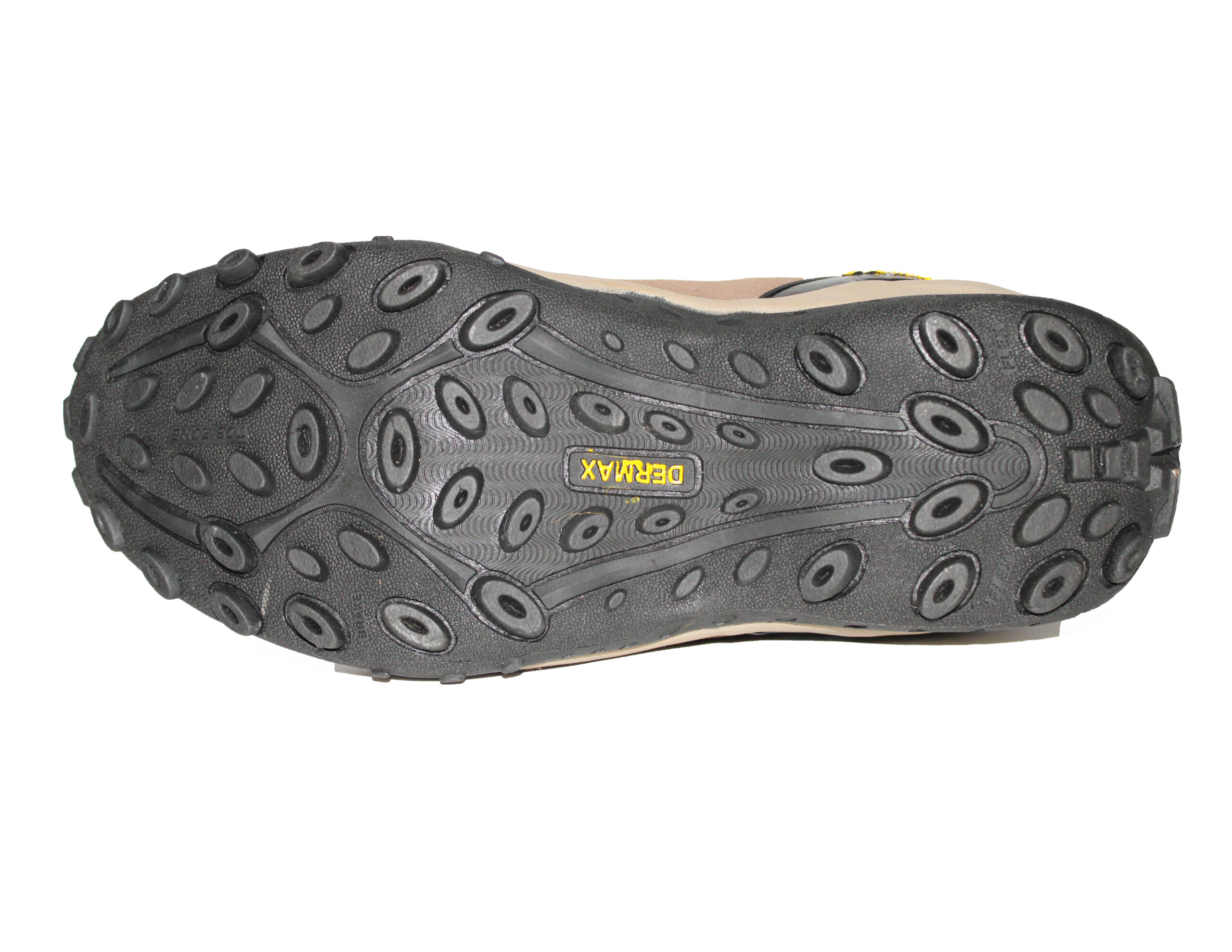 Zapatilla Botín Impermeable 100% Cuero Dermax Trekking Amarillo Hombre D920AM - Imagen 8