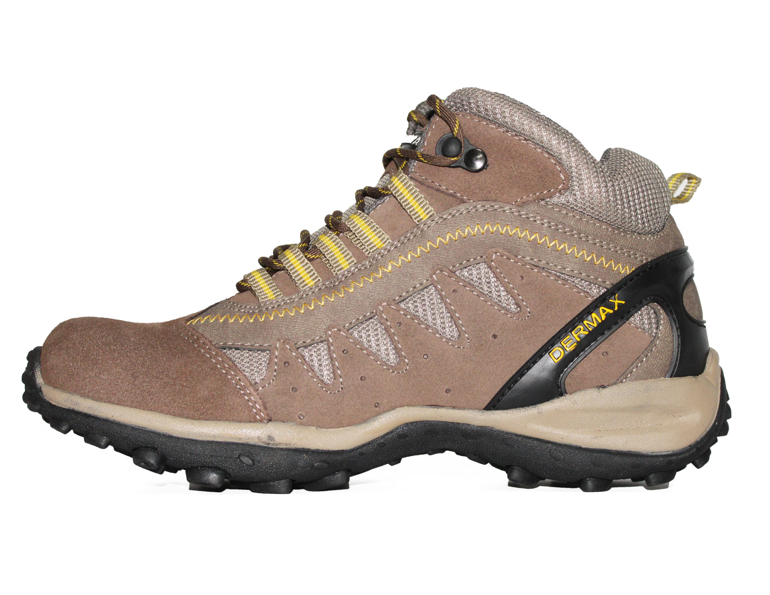 Zapatilla Botín Impermeable 100% Cuero Dermax Trekking Amarillo Hombre D920AM - Imagen 9
