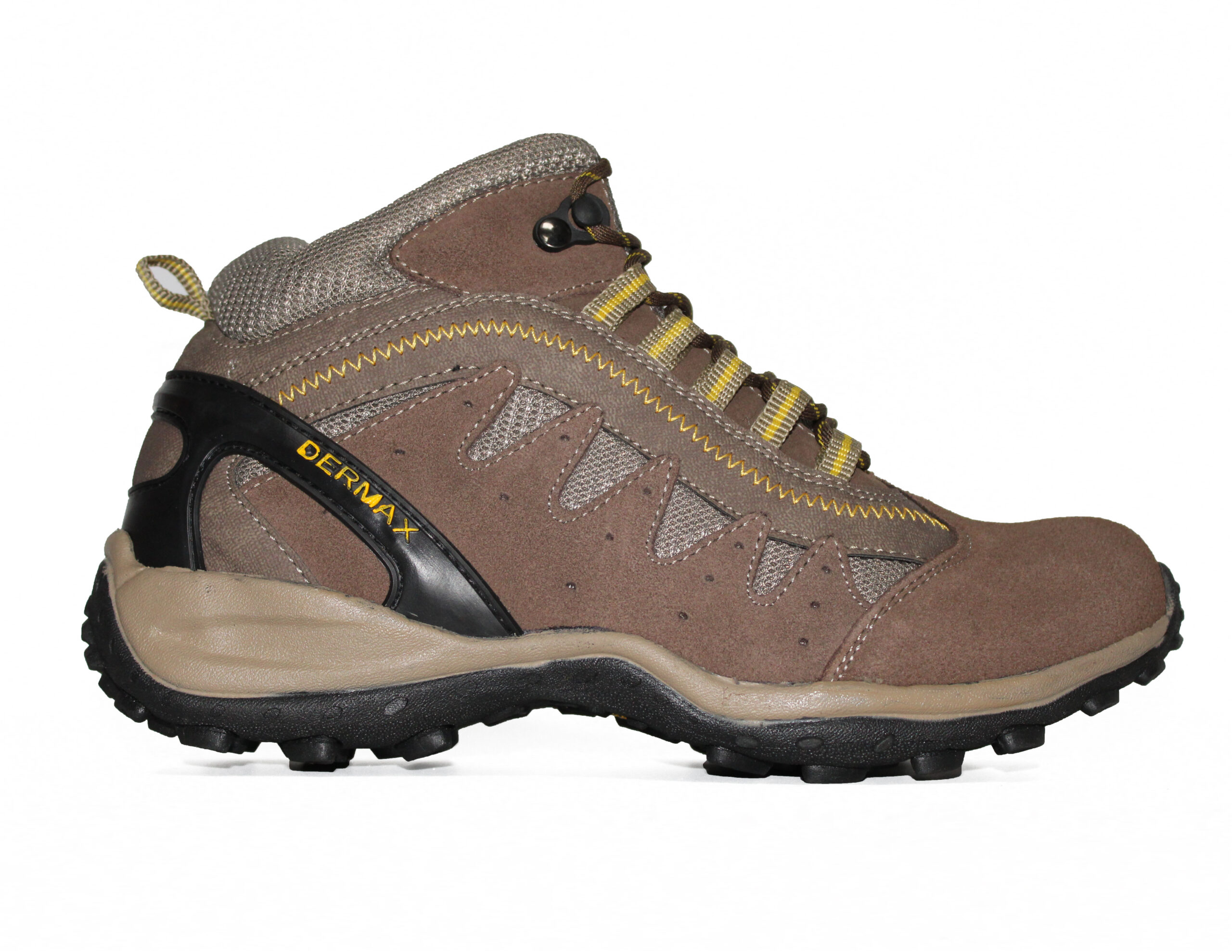 Zapatilla Botín Impermeable 100% Cuero Dermax Trekking Amarillo Hombre D920AM - Imagen 6