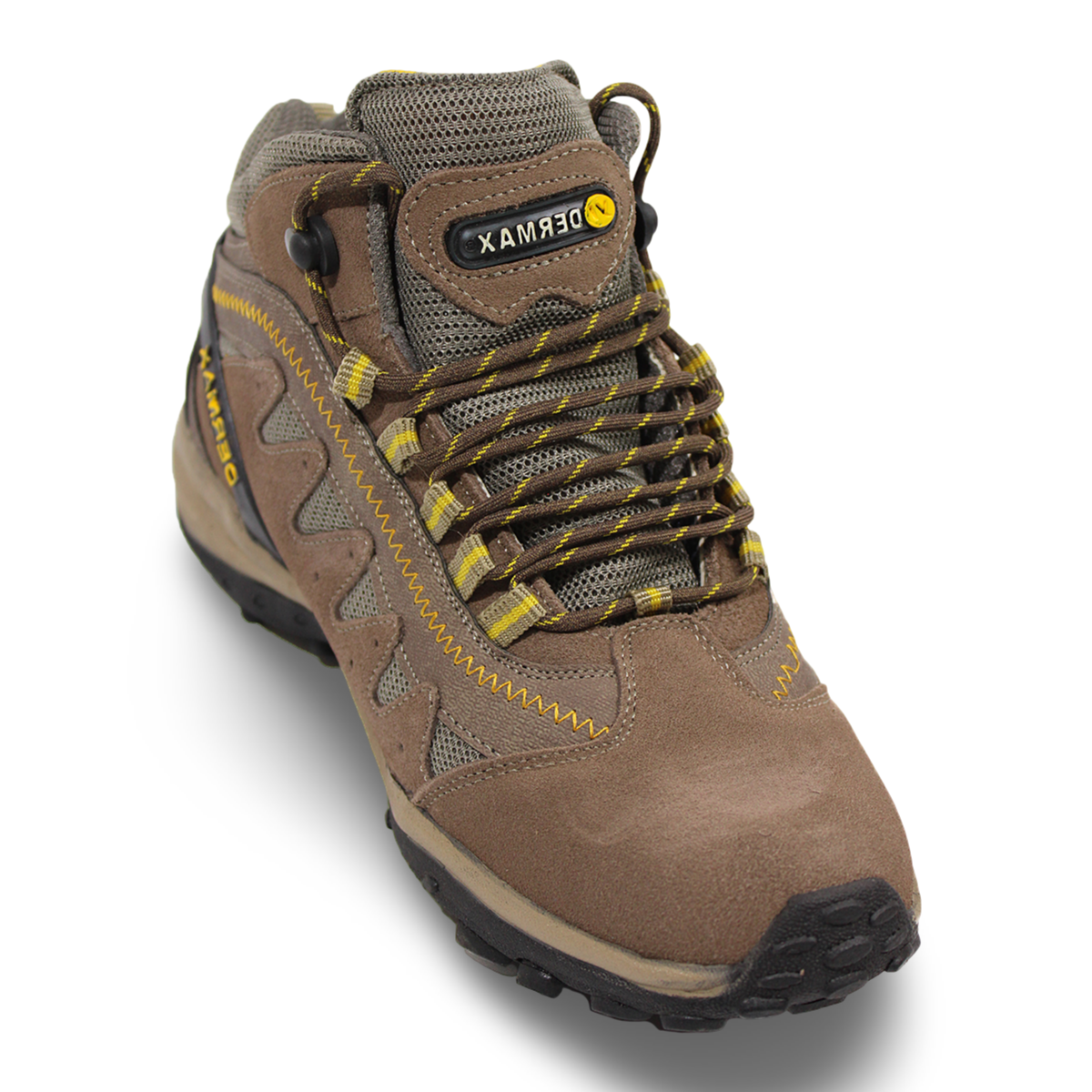 Zapatilla Botín Impermeable 100% Cuero Dermax Trekking Amarillo Hombre D920AM