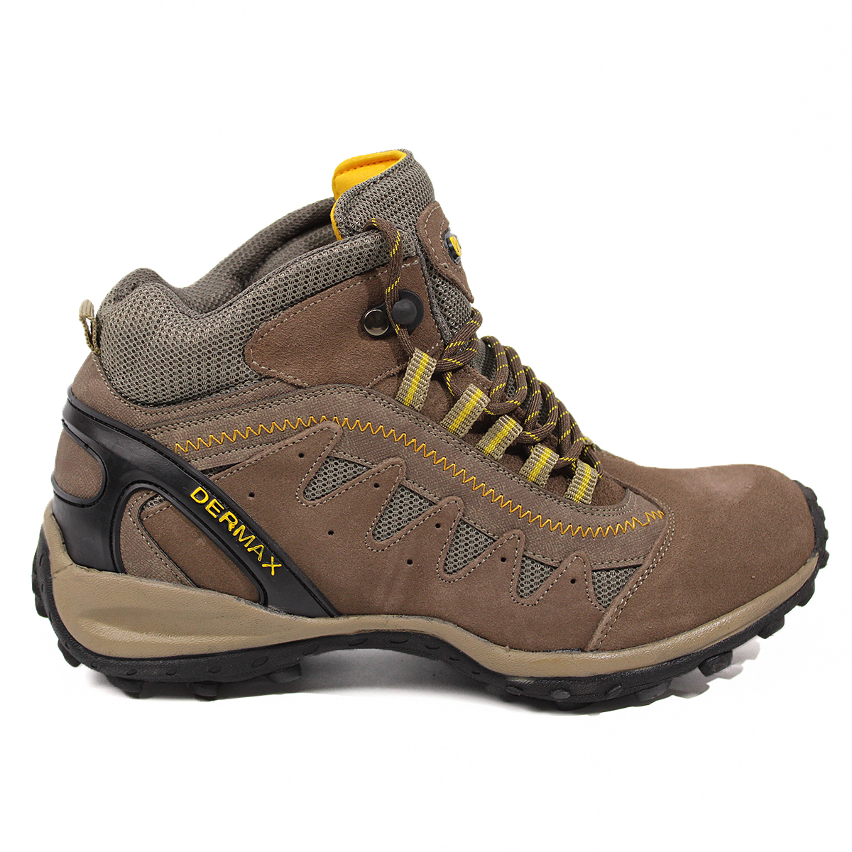 Zapatilla Botín Impermeable 100% Cuero Dermax Trekking Amarillo Hombre D920AM - Imagen 12
