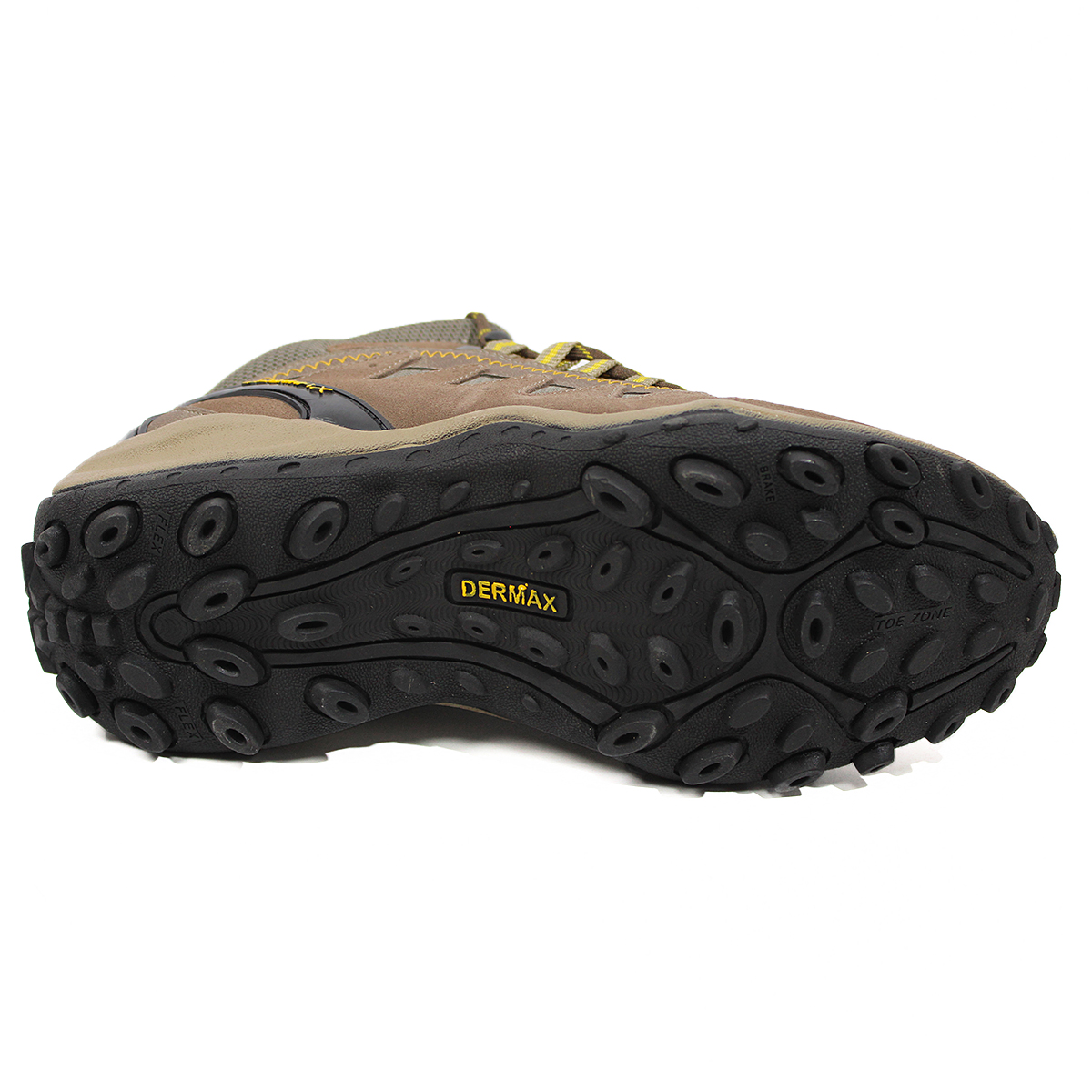 Zapatilla Botín Impermeable 100% Cuero Dermax Trekking Amarillo Hombre D920AM - Imagen 4