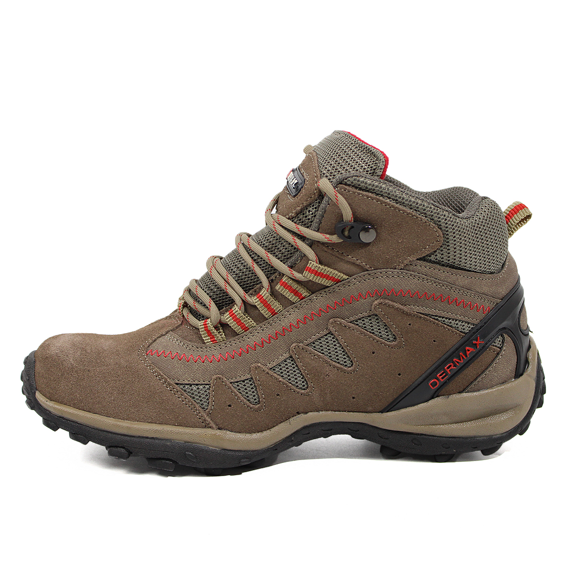 Zapatilla Botín Impermeable 100% Cuero Dermax Trekking Rojo Hombre D920RO - Imagen 3