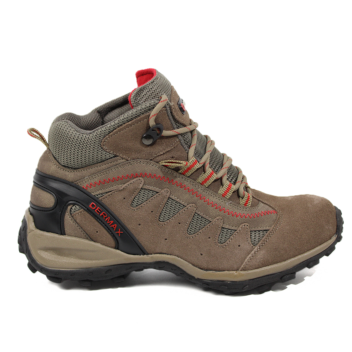 Zapatilla Botín Impermeable 100% Cuero Dermax Trekking Rojo Hombre D920RO - Imagen 5
