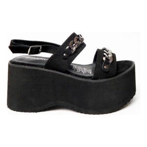 Sandalia Plataforma Mujer Moda Urbana Cadenas Metálicas